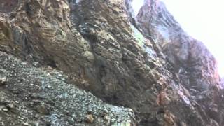 Grand Teton rock slide 081112 [upl. by Rebel]