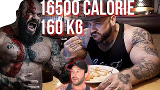 Mangia 16500 kcal Pesa 160 kg Si iniettava 6gr di TESTOSTERONE [upl. by Bremble387]