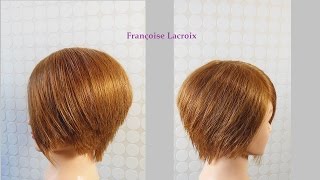 Coupe courte femme dégradée carré plongeant nuque  Short Bob haircut  Corte de pelo corto mujer [upl. by Andriana]