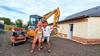 GROS CHANTIER TERRASSEMENT  TRAVAUX RENOVATION MAISON EP 37 [upl. by Iris]