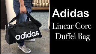 Adidas Linear Core Duffel Bag  unboxing  Azo Edition [upl. by Ytissahc853]