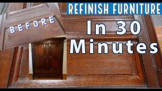 Refinish Wood Furniture Without Stripping In Less Than An Hour [upl. by Lladnyk40]