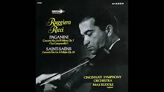 SaintSaëns Violin Concerto No1 Ruggiero Ricci and the Cincinnati Symphony Orchestra 1965 [upl. by Burnley]