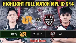 AE VS RRQ HIGHLIGHTS FULL MATCH MPL ID S14  RRQ Hoshi vs Alter Ego [upl. by Nohsar]