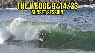 The Wedge A Sunset Surfing Session September 14th 2023 RAW FOOTAGE [upl. by Gnart875]