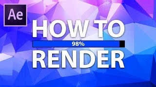 After Effects How To Render Default Rendering Method [upl. by Inalem961]