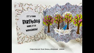 Paisley Trees PopUp Birthday Card [upl. by Rahm]