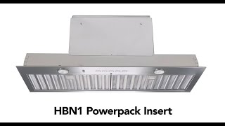 HBN1 Series BuiltIn Power Pack Insert Range Hood wLED Light [upl. by Rior920]