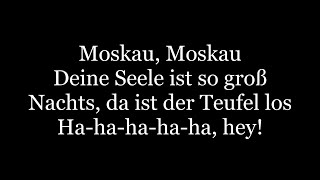 Dschinghis Khan  Moskau  lyrics [upl. by Marasco]