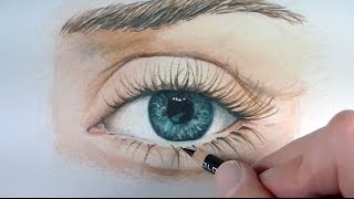 Draw a Realistic Eye with Colored Pencils [upl. by Derayne373]