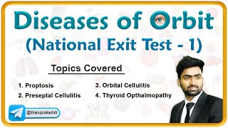 👁️ Ophthalmology  Diseases Of Orbit  National Exit Test – 1 👁️ [upl. by Nirrat]