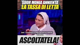 Giorgia Meloni Suor Monia smonta la tassa di Letta Ascoltatela [upl. by Adhern]