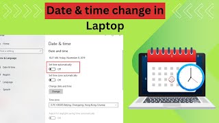 How to change date and time in window 10  Laptop amp Computer me date and time kaise change kare [upl. by Einahpts]