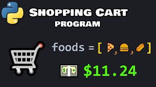 Python shopping cart program 🛒 [upl. by Uohk221]