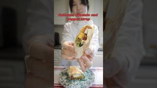 Healthy and yummy recipes Ep417 Halloumi avocado and pepper wrap wraprecipe veggielovers food [upl. by Nnylear]