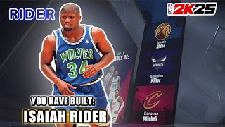 Best PRIME ISAIAH RIDER Build in NBA 2K25 [upl. by Eecrad]