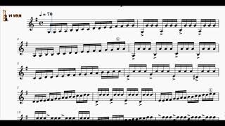 Exercise in G SporzandoViolin l Metronome 50607080 BPM Honeyman Tutor l V4 Violin [upl. by Ruperto377]