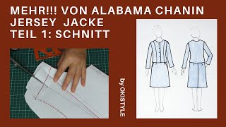 Schnittkonstruktion Jersey taillerter Jacke in Alabama Chanin Style [upl. by Miahc]