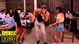 Jean Claude Van Damme drunk dancing and fighting in a bar in the movie  KICKBOXER 1989 [upl. by Gitlow]