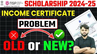 NSP Scholarship Income Certificate 202425 Old or New  NSP Fresh amp Renewal  NSP New Update Today [upl. by Enialed]