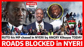 Just Now‼️ANGRY KIKUYUS Chase RUTO’s MP in NYERI Blocks his SPEECH roads CLOSED for UDA in MtKenya [upl. by Nirad]