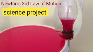 science experiments  science project  Newtons third law of motion experiment [upl. by Schuh899]