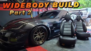 Corvette C6 ZR8X Widebody build part 2 [upl. by Annoid]