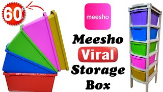 Meesho Viral Storage Box  Meesho Storage Box  Plastic Drawer Organizer  Storage Box  Meesho Haul [upl. by Templeton724]