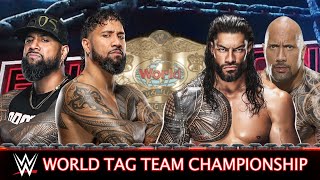 FULL MATCH  The Rock amp Roman Reigns vs The Usos  Tag Title Match ELIMINATION CHAMBER  WWE 2K22 [upl. by Kcirrej]