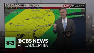 Tracking severe storms flash flooding and tornado risk across Philadelphia region [upl. by Eanrahs163]