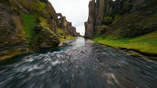 FPV Drone Flight through Beautiful Iceland Canyon [upl. by Ojeitak]