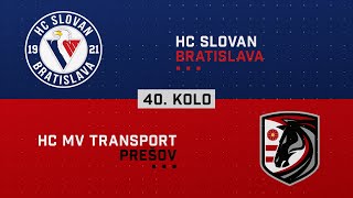 40kolo HC Slovan Bratislava  HC MV Transport Prešov HIGHLIGHTS [upl. by Hras]