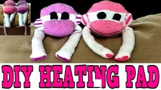 DIY SOCK MONKEY HEATING PAD Microwavable HEAT THERAPY Rice Pack CUTE [upl. by Ulund]