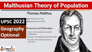 Malthusian Theory of Population  Concept Drawbacks amp application  Geography Optional UPSC [upl. by Picardi]