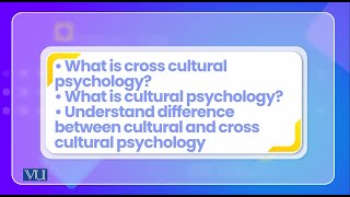 Understanding Cross Cultural Psychology  Cross Cultural Psychology  PSY515Topic121 [upl. by Estes]