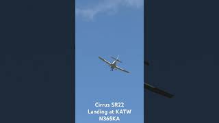 Cirrus SR22 aircraft landing at KATW Appleton [upl. by Bega766]