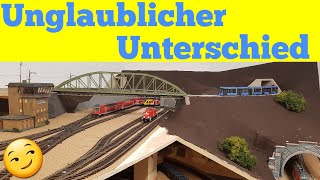 Landschaftsbau verändert das Erscheinungsbild meiner Modellbahnanlage Modelleisenbahn h0 im Bau [upl. by Anniahs863]