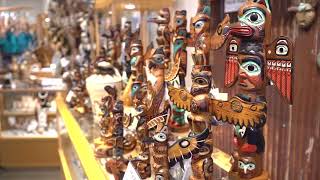 Alaska Totem Poles at Caribou Crossings in Juneau [upl. by Hauck]