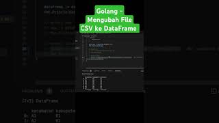 Golang  Mengubah CSV ke DataFrame golang golangtutorial backenddeveloper [upl. by Yra]