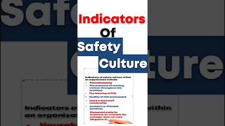 Indicators of health and safety culture with in an organization [upl. by Dahc161]