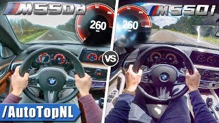 BMW 5 SERIES G30 M550i vs M550d  ACCELERATION amp TOP SPEED 0260kmh AUTOBAHN POV by AutoTopNL [upl. by Worrell]