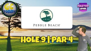 Master Hole 9  Par 4  PEBBLE BEACH 18hole cup Golf Clash Guide [upl. by Lubet374]