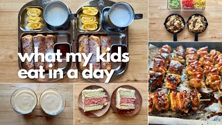 WHAT MY KIDS EAT IN A DAY  DAY 54 [upl. by Wernher19]