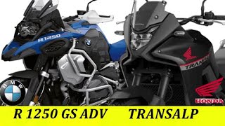 HONDA TRANSALP 750 vs BMW R1250GS Adventure  Compare R1250GS Adventure And Transalp 750 RajuSNair [upl. by Atikan]