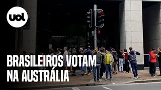 Eleição para presidente no Brasil começa na Austrália veja vídeos da votação no país [upl. by Htrow]