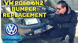 VW Polo Front Bumper Removal  Replacement [upl. by Lrac]