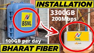 BSNL FIBER INSTALLATION  BSNL Fiber Broadband  BSNL Bharat Fiber Broadband in Village [upl. by Miles]