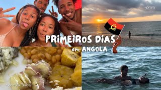 VLOG CHEGUEI NA BANDA  primeiros dias fui à praça 🇦🇴 [upl. by Ahlgren]