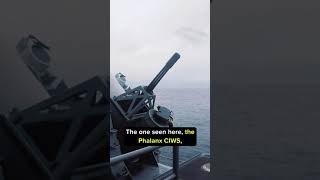 Navy CIWS Gun System Locks Onto Incoming Aircraft [upl. by Tnirb]