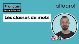 Les classes de mots  Français  Alloprof [upl. by Shaefer]